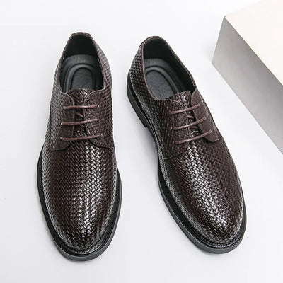 Koby® | Textured Leather Oxford Shoes