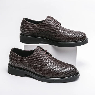 Koby® | Textured Leather Oxford Shoes