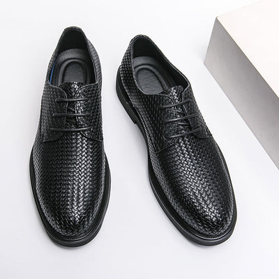 Koby® | Textured Leather Oxford Shoes
