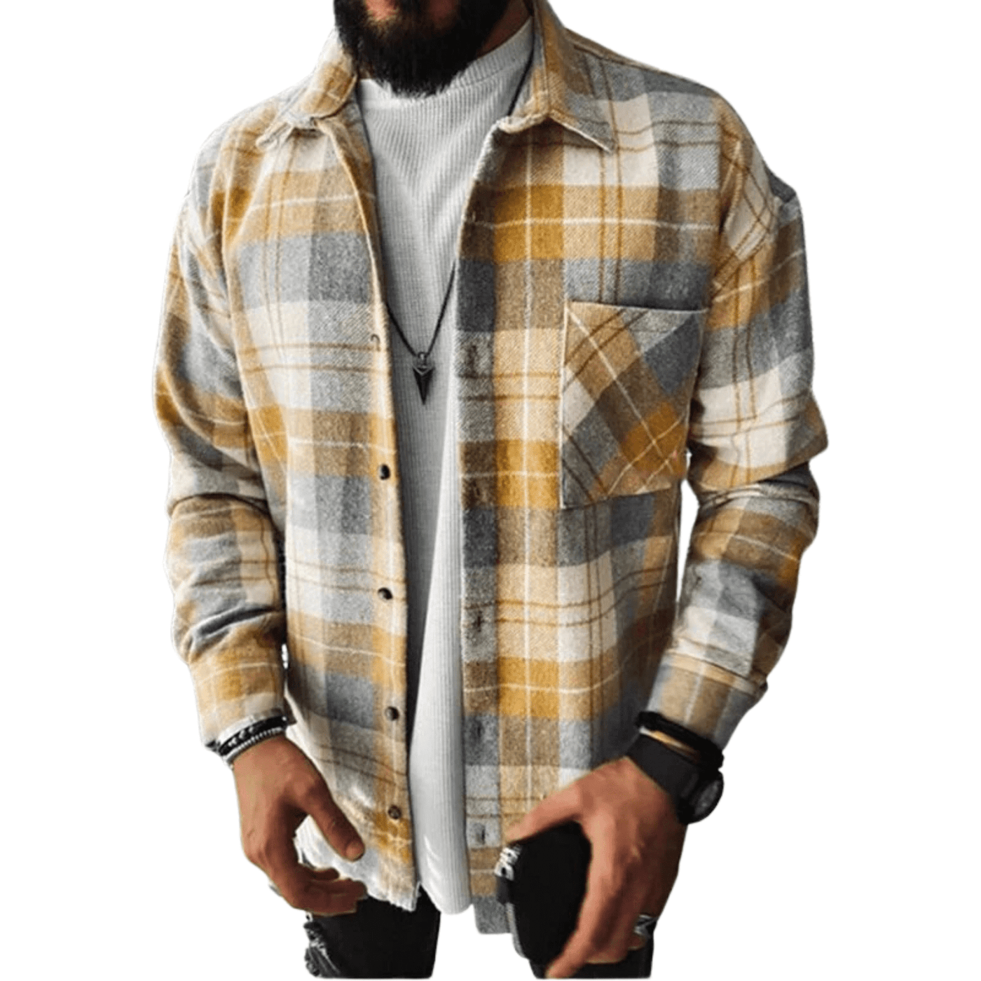Genaro | Checked flannel shirt with warm comfort