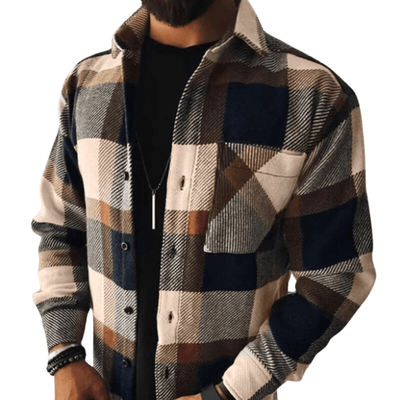 Genaro | Checked flannel shirt with warm comfort