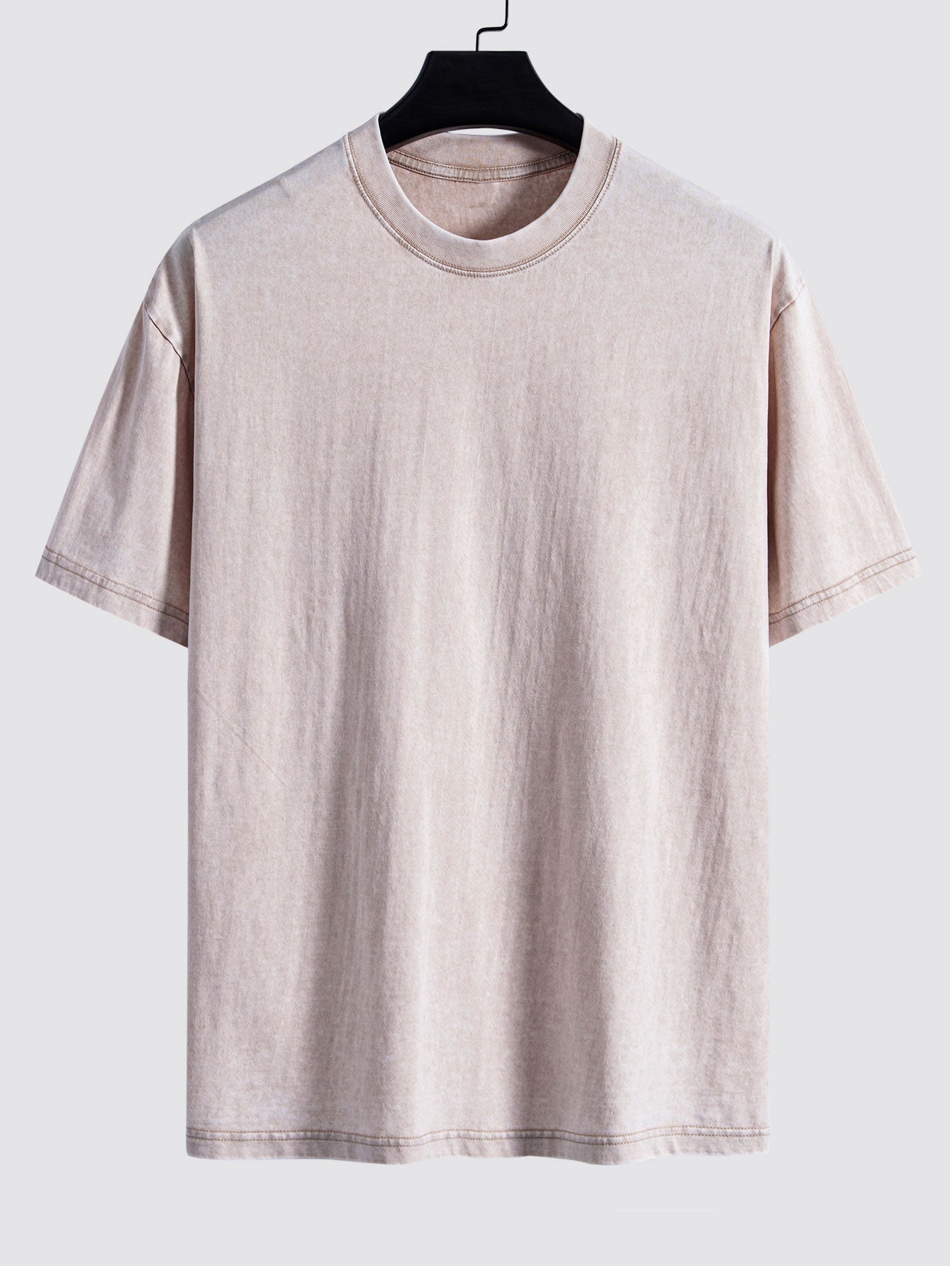 Clement® | Basic Washed Distressed Drop Shoulder Oversize T-Shirt