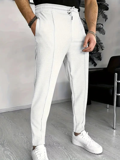 Silvestre® | Waffle Pattern Drawstring Jogging Pants For Men