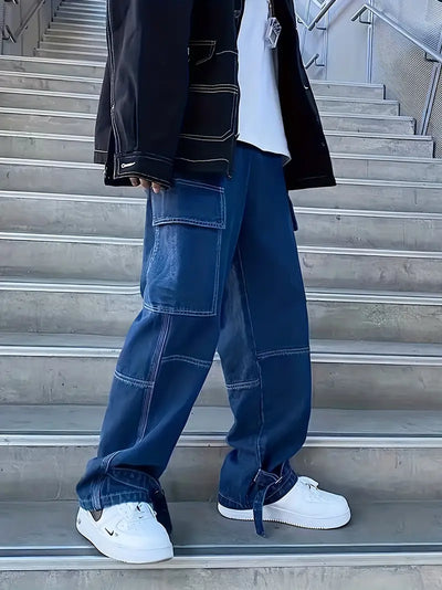 Jovian® | Denim Straight Baggy Pants