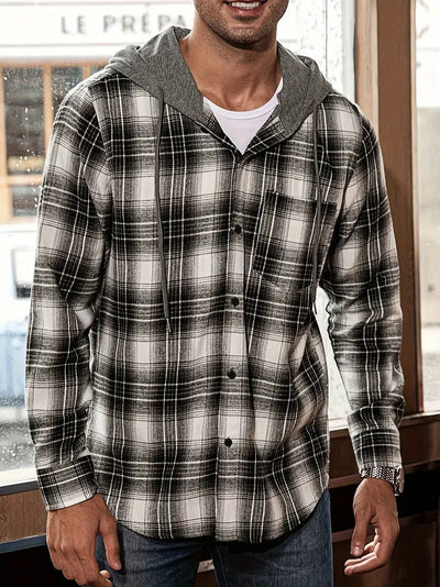 Edmund® | Checkered Hoodie Shirt