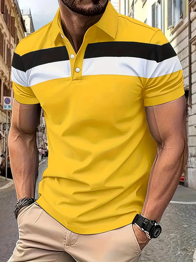 Lula® | Casual Men'S Short Sleeve Shirt With Color Block Design