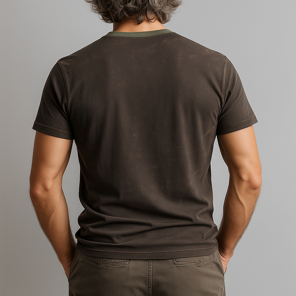 Sheldon | Men'S Summer Fashion Star Print Distressed Cotton Blend Short-Sleeved T-Shirt