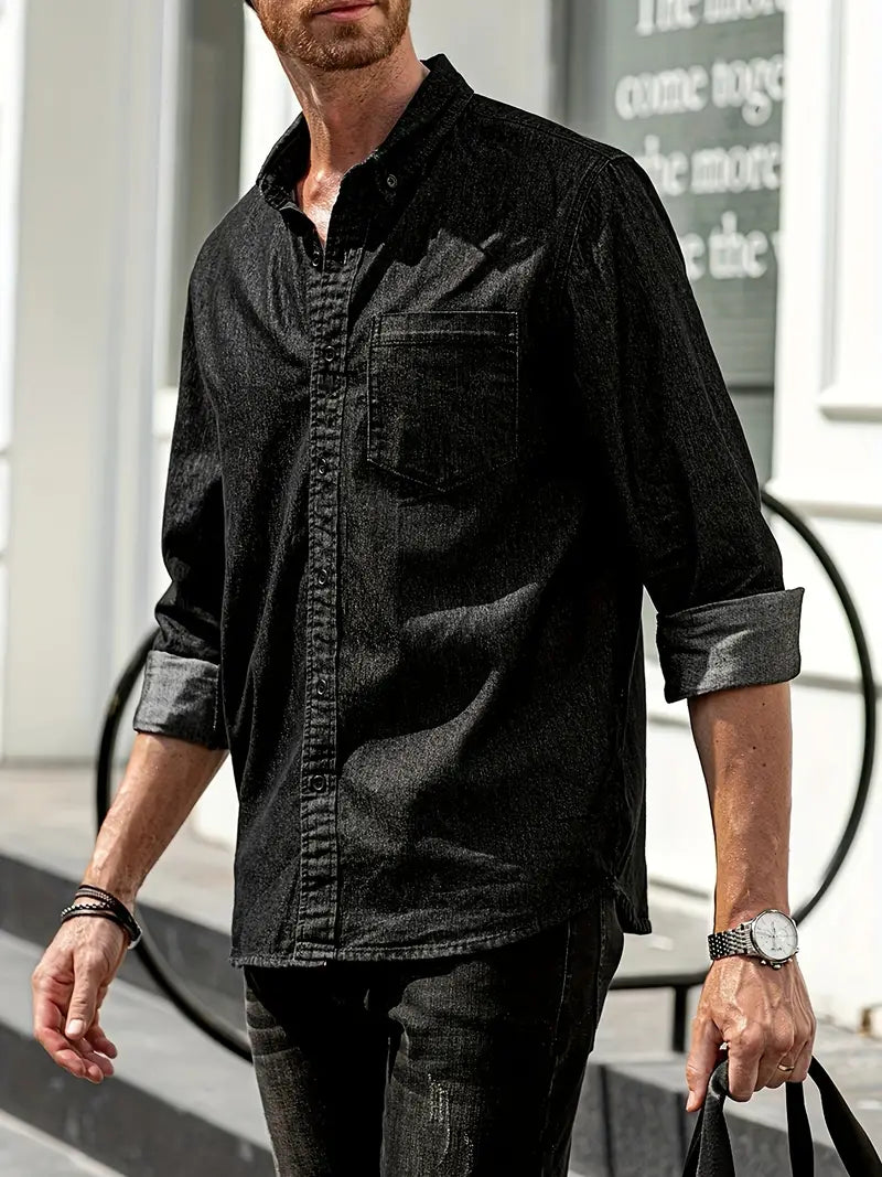 Lou® | Denim Long Sleeve Shirt For Men