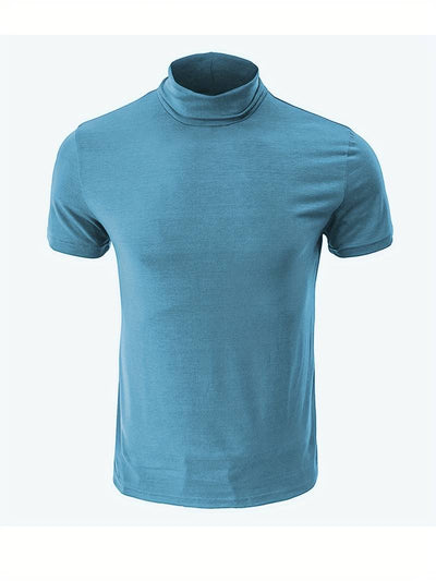Lucian® | Casual Short Sleeve Turtleneck T-Shirt