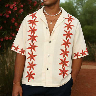 Russell | Men'S Summer Casual Loose Printed Short Sleeve Shirt