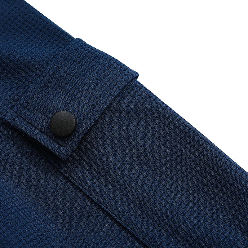 Aner® | Men's Contrast Waffle Button Crew Neck Long Sleeve T-shirt MTA0965J1X