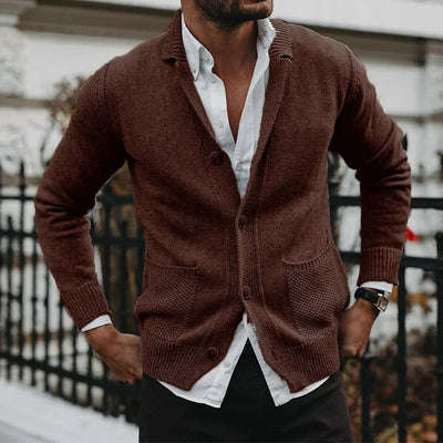 Oliver® | Knitted sweater with pockets and buttons