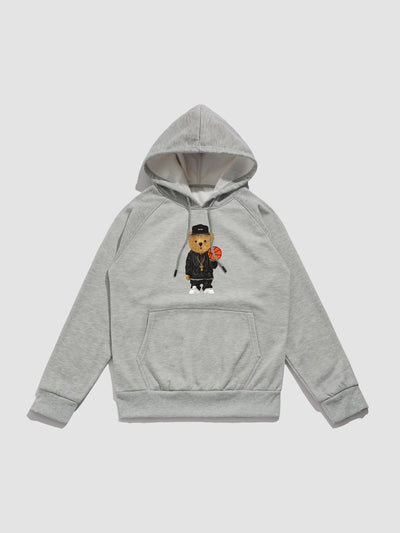 Francisco | Basketball Bear Print Hoodie