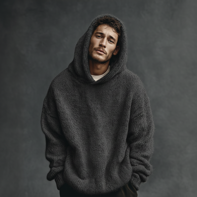 Men's Classic Casal Hooded Loose Sweater
