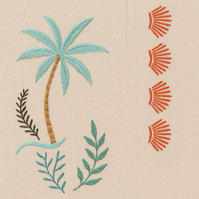 Keith | Men'S Summer Fashion Embroidery Cotton Blend Short Sleeve Shirt