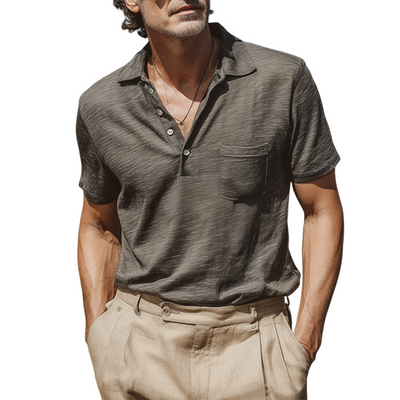 Tyrell | Men'S Spring And Summer Fashion Casual Bamboo Cotton Comfortable Breathable Short-Sleeved Polo Shirt