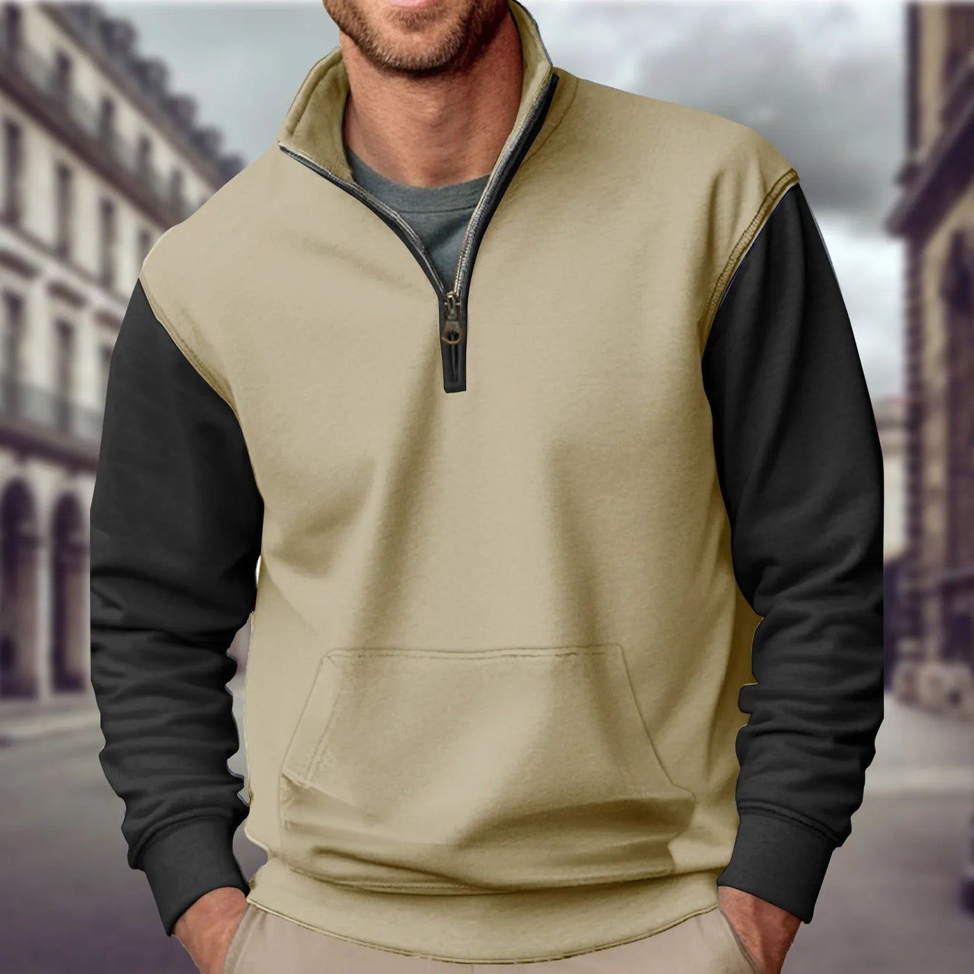 Javier® | Pullover With Half Zip Without Hood