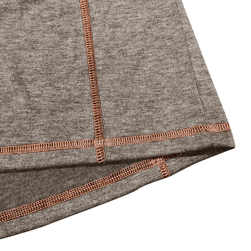 Gustavo | Men'S Spring And Summer Fashion Casual Cotton Blended Henley Collar Slim Short Sleeve T-Shirt