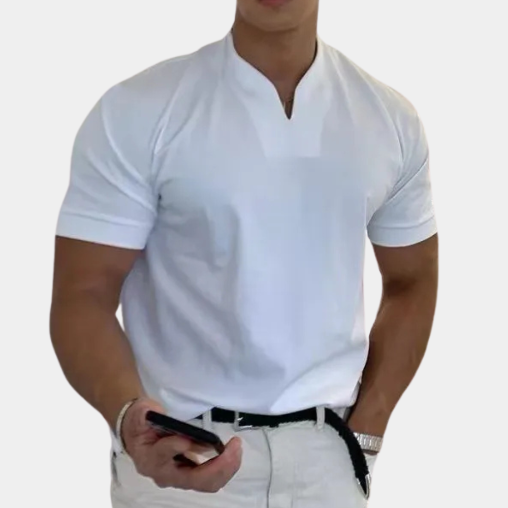 Manuel® | Classic V-neck shirt for men