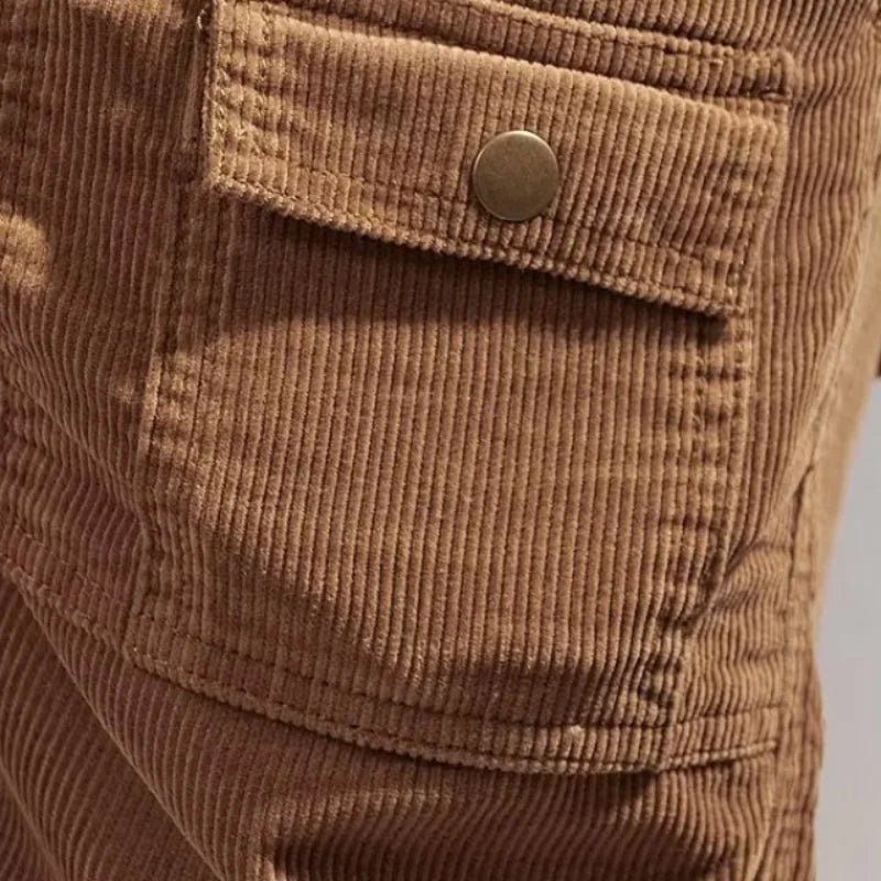 Antuan® | Davide Costa Corduroy Cargo Shorts
