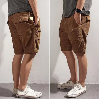 Antuan® | Davide Costa Corduroy Cargo Shorts