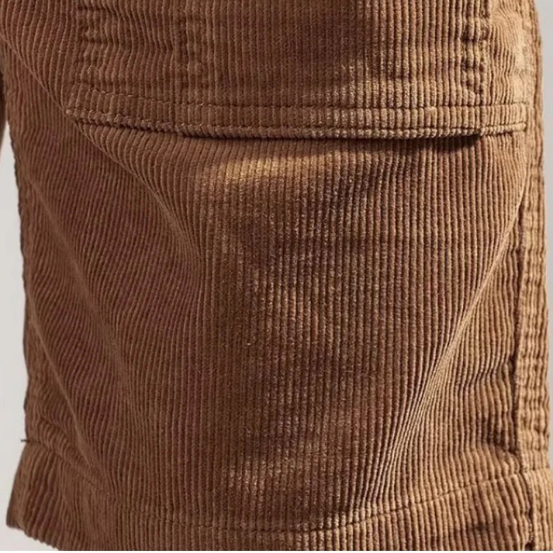 Antuan® | Davide Costa Corduroy Cargo Shorts