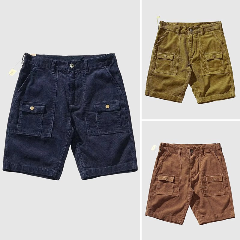 Antuan® | Davide Costa Corduroy Cargo Shorts