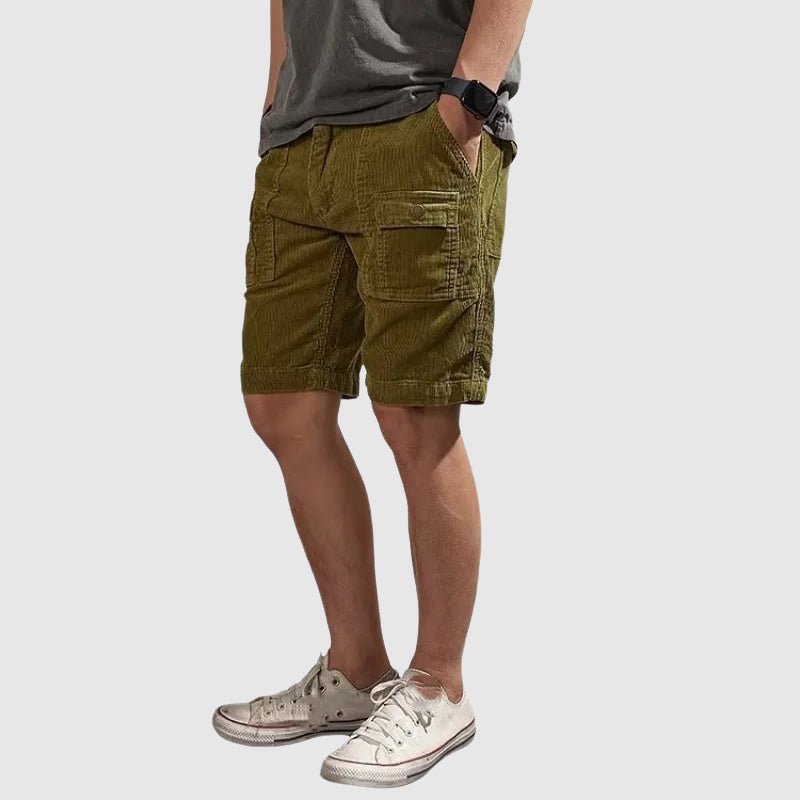Antuan® | Davide Costa Corduroy Cargo Shorts