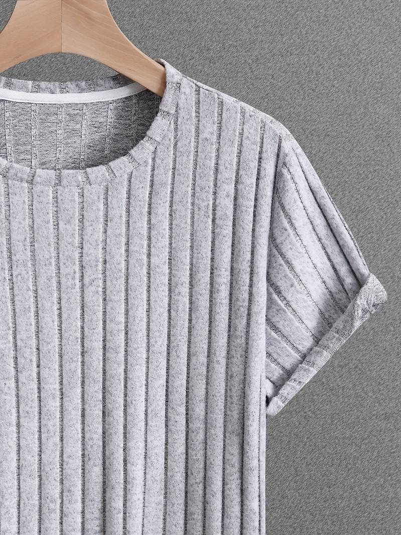 Lucero® | Ribbed Casual Short Sleeve T-Shirt
