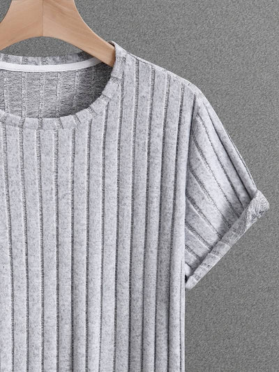Lucero® | Ribbed Casual Short Sleeve T-Shirt