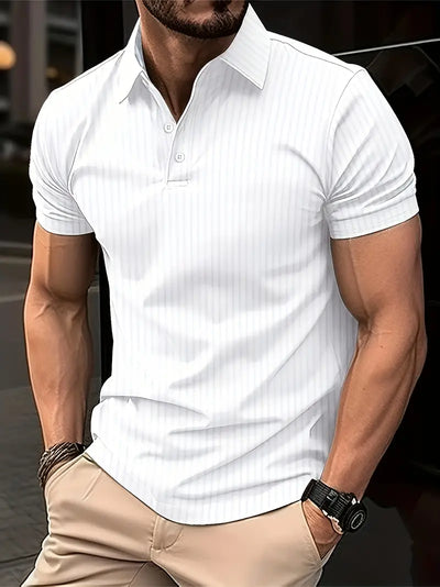 Livia® | Casual Ribbed Short Sleeve Shirt For Men