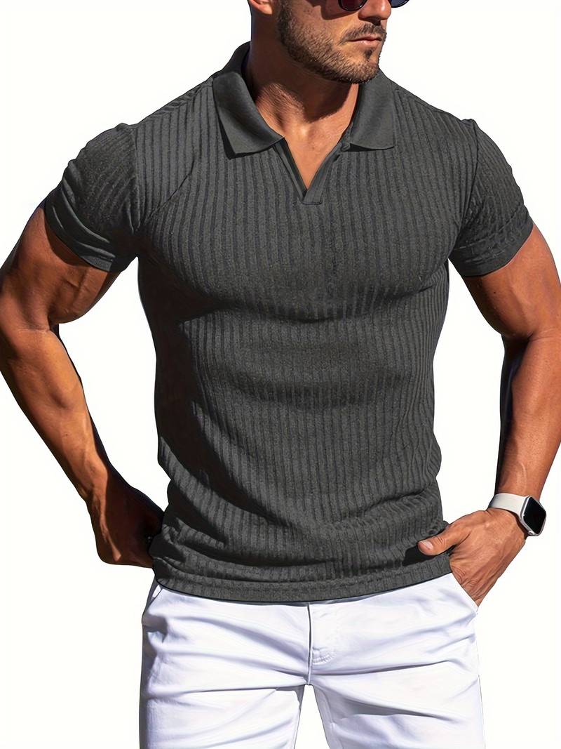 Hamish® | Ribbed Slim Fit Polo-Shirt