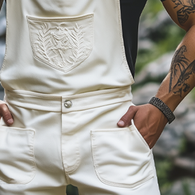 Pedro | Men'S Summer Fashion Embroidered Tassel Overalls