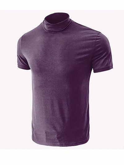 Lucian® | Casual Short Sleeve Turtleneck T-Shirt