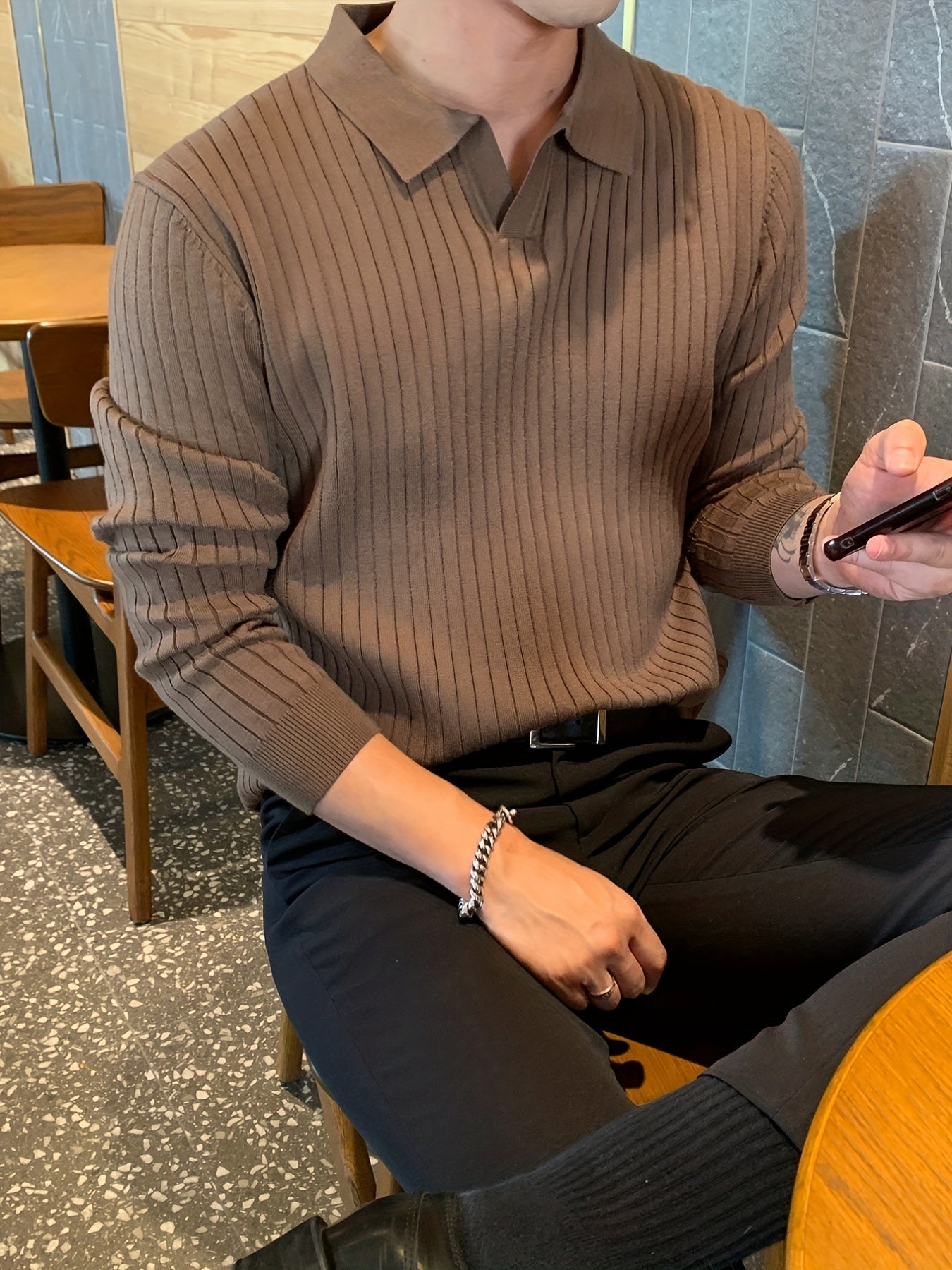 Ace® | Soho Textured V-Neck Pullover