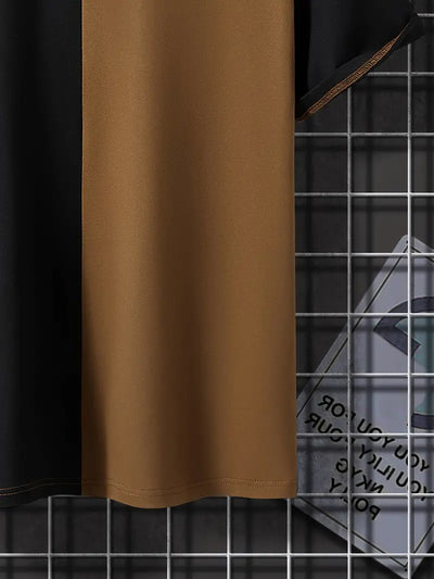 Silas® | Stylish color block t-shirt with short sleeves and a crew neck