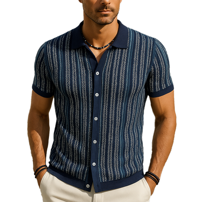 Tom | Men'S Summer Fashion Knitted Short Sleeve Shirt