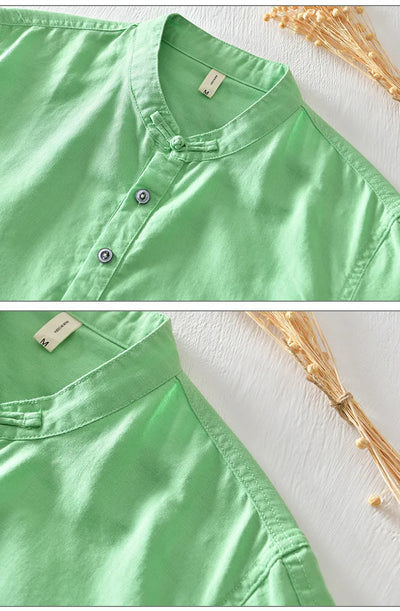 Noah | Short Sleeved Cotton Linen Shirt