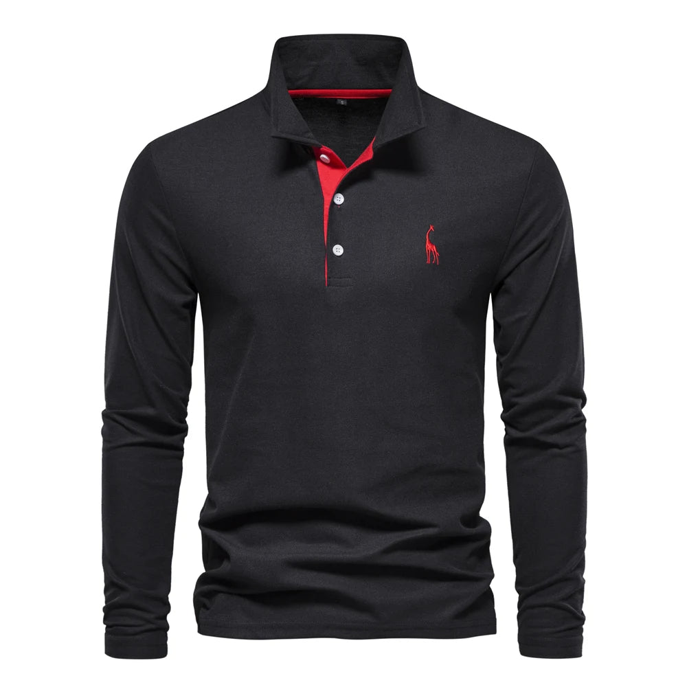 Xavier | Casual Long Sleeved Polo Shirt