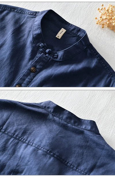 Noah | Short Sleeved Cotton Linen Shirt