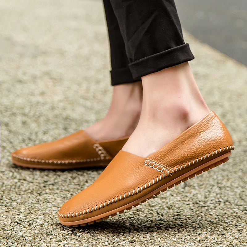 Gordon | Light Leather Loafers