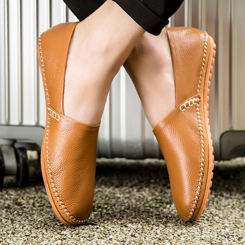 Gordon | Light Leather Loafers