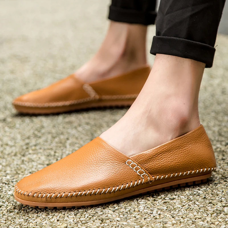 Gordon | Light Leather Loafers