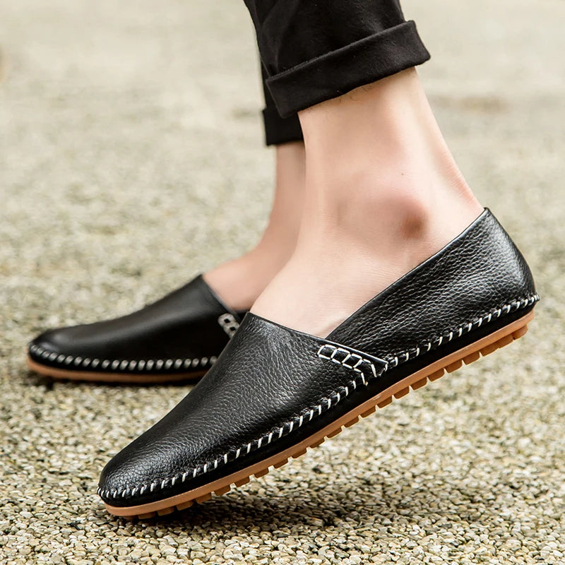 Gordon | Light Leather Loafers