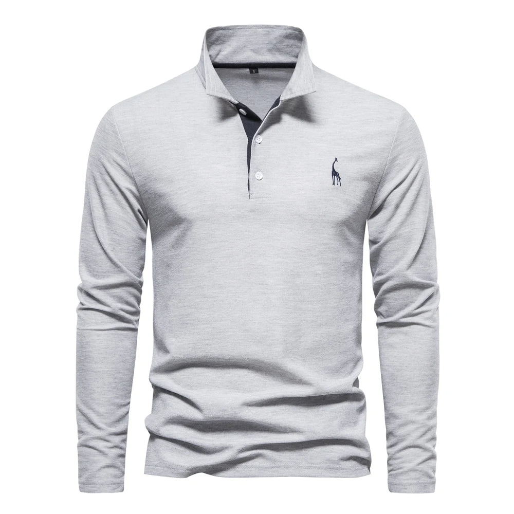 Xavier | Casual Long Sleeved Polo Shirt