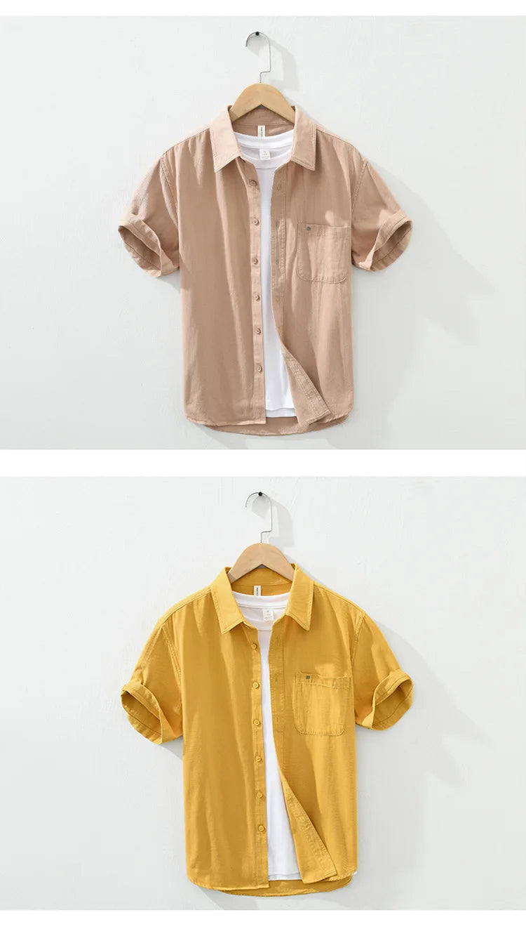 Michael | Short Sleeved Cotton Shirt