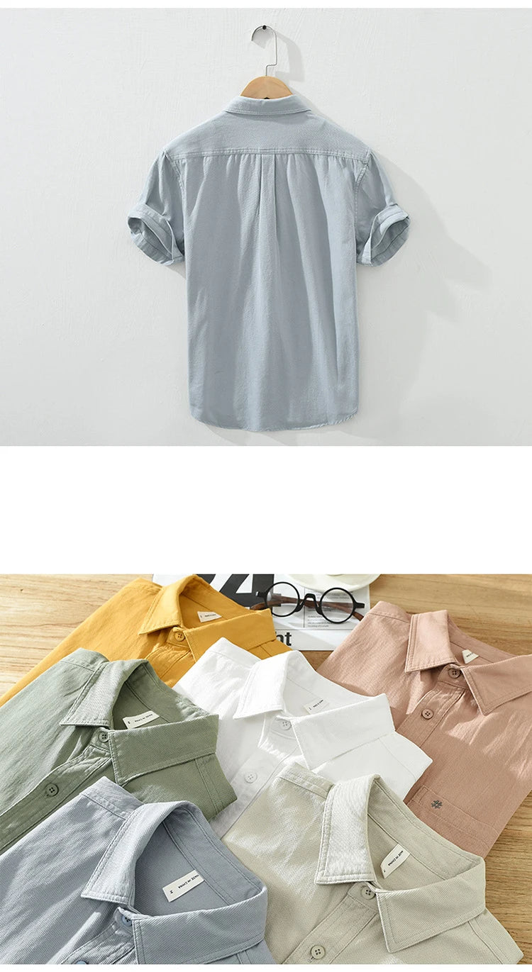 Michael | Short Sleeved Cotton Shirt