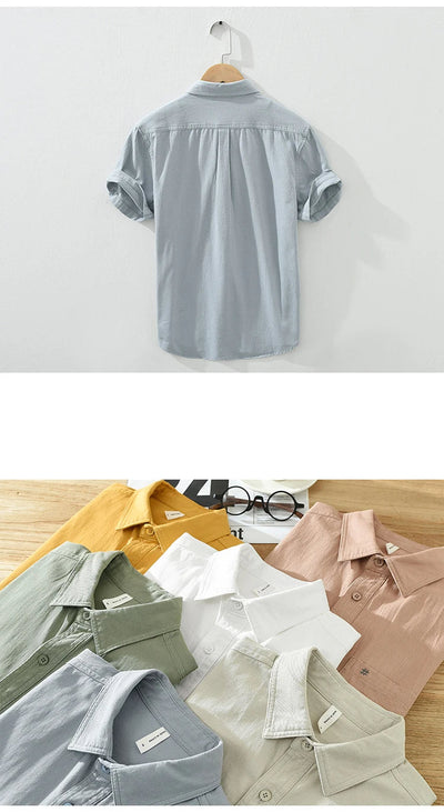 Michael | Short Sleeved Cotton Shirt