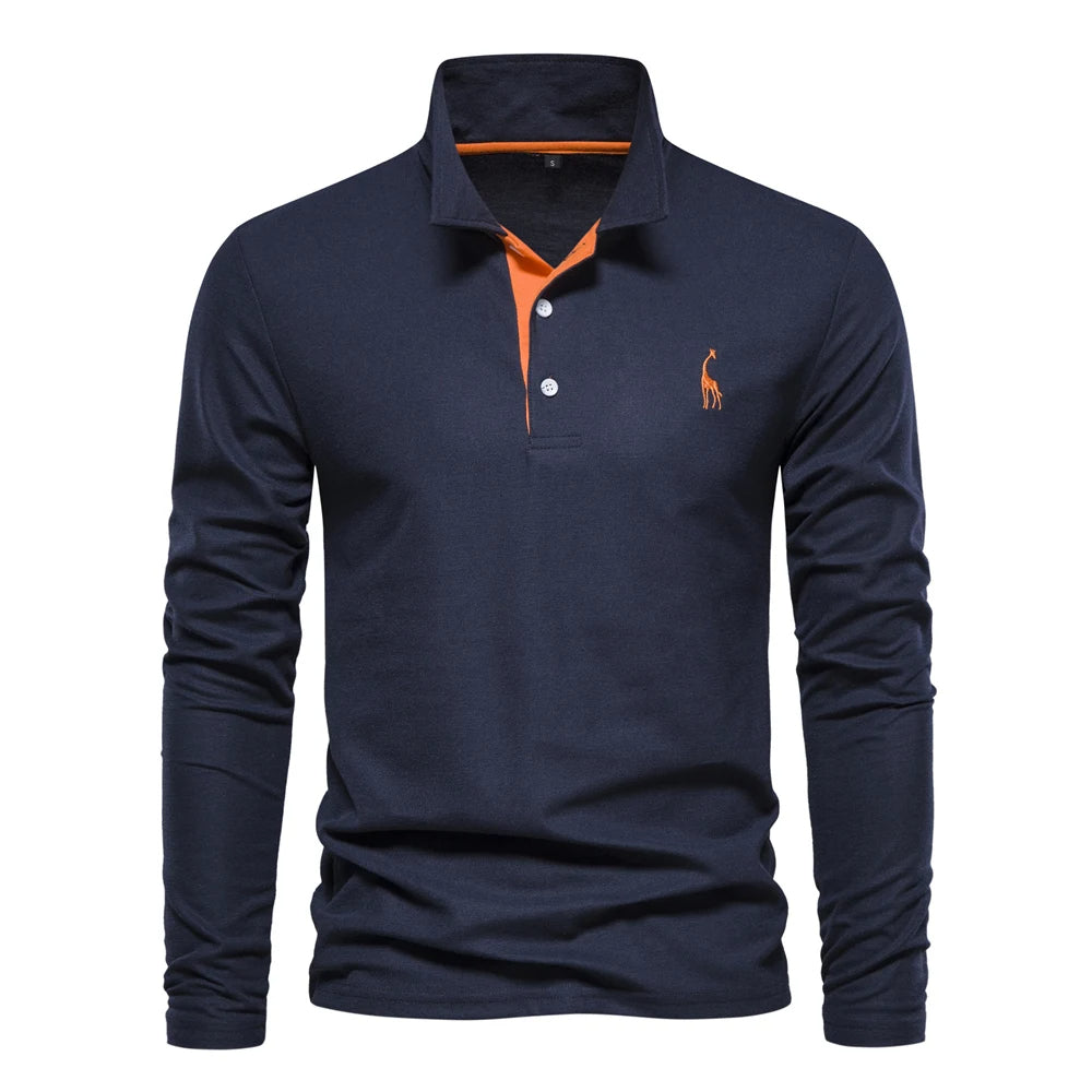 Xavier | Casual Long Sleeved Polo Shirt
