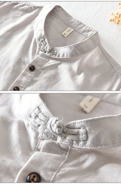Noah | Short Sleeved Cotton Linen Shirt